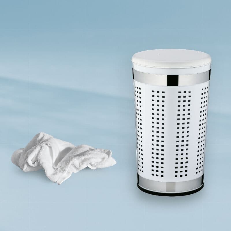 KELA Kош за пране и табуретка 2в1 “Sevilla“ – бял