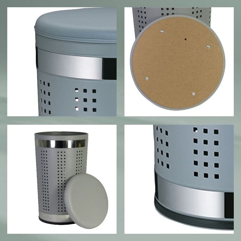 KELA Kош за пране и табуретка 2в1 “Sevilla“ – светло сив