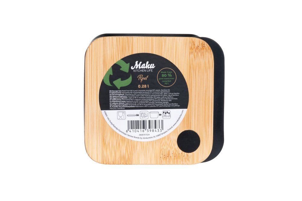 MAKU Кутия за съхранение с бамбуков капак 0,28 л. – размер S