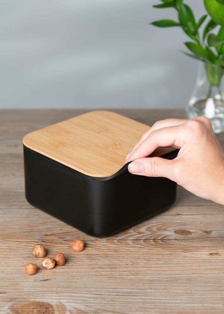 MAKU Кутия за съхранение с бамбуков капак 0,28 л. – размер S