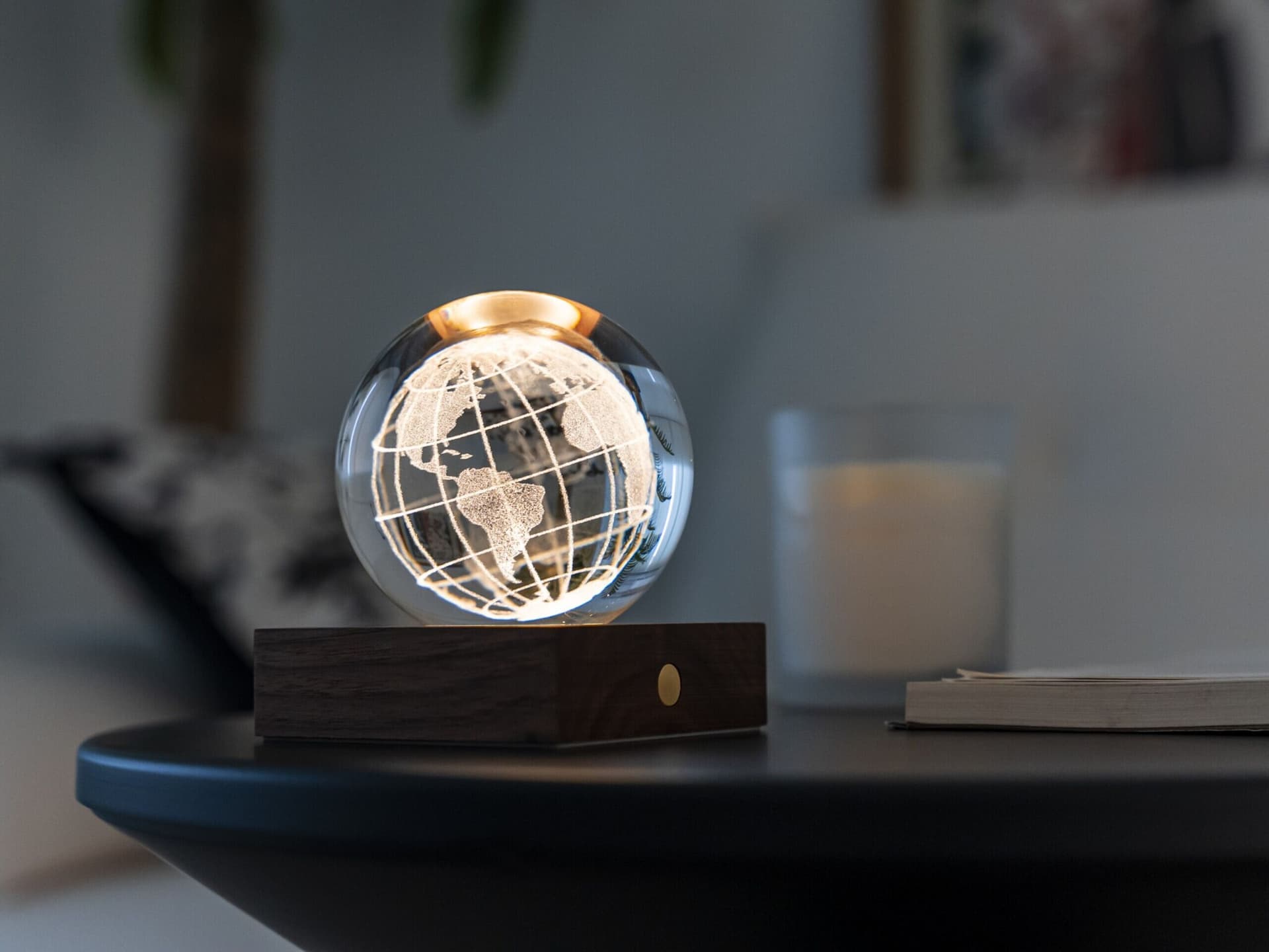 GINGKO 3D Смарт лампа “Amber Crystal“ – Глобус