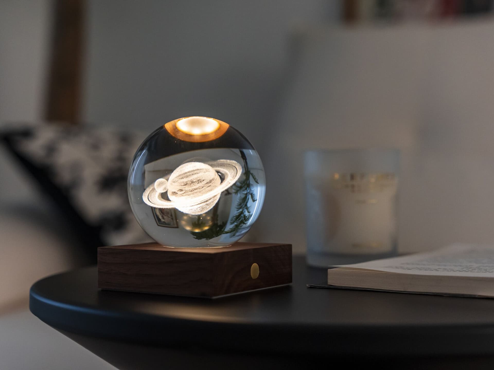 GINGKO 3D Смарт лампа “Amber Crystal“ – Сатурн