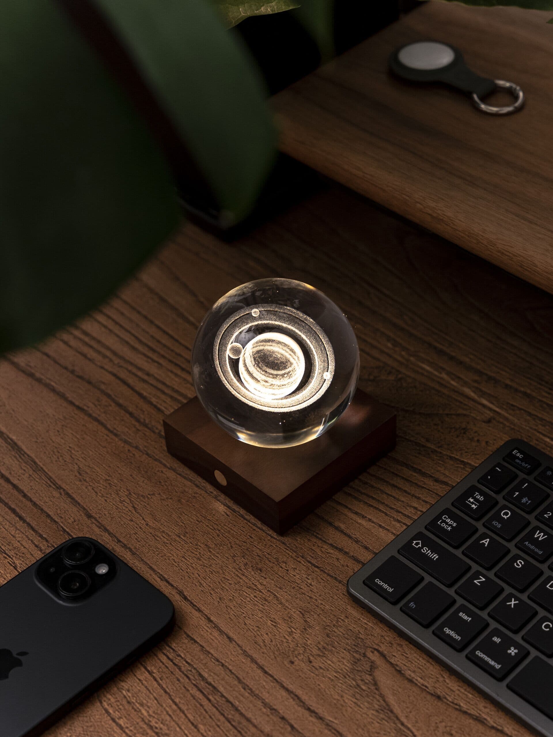 GINGKO 3D Смарт лампа “Amber Crystal“ – Сатурн