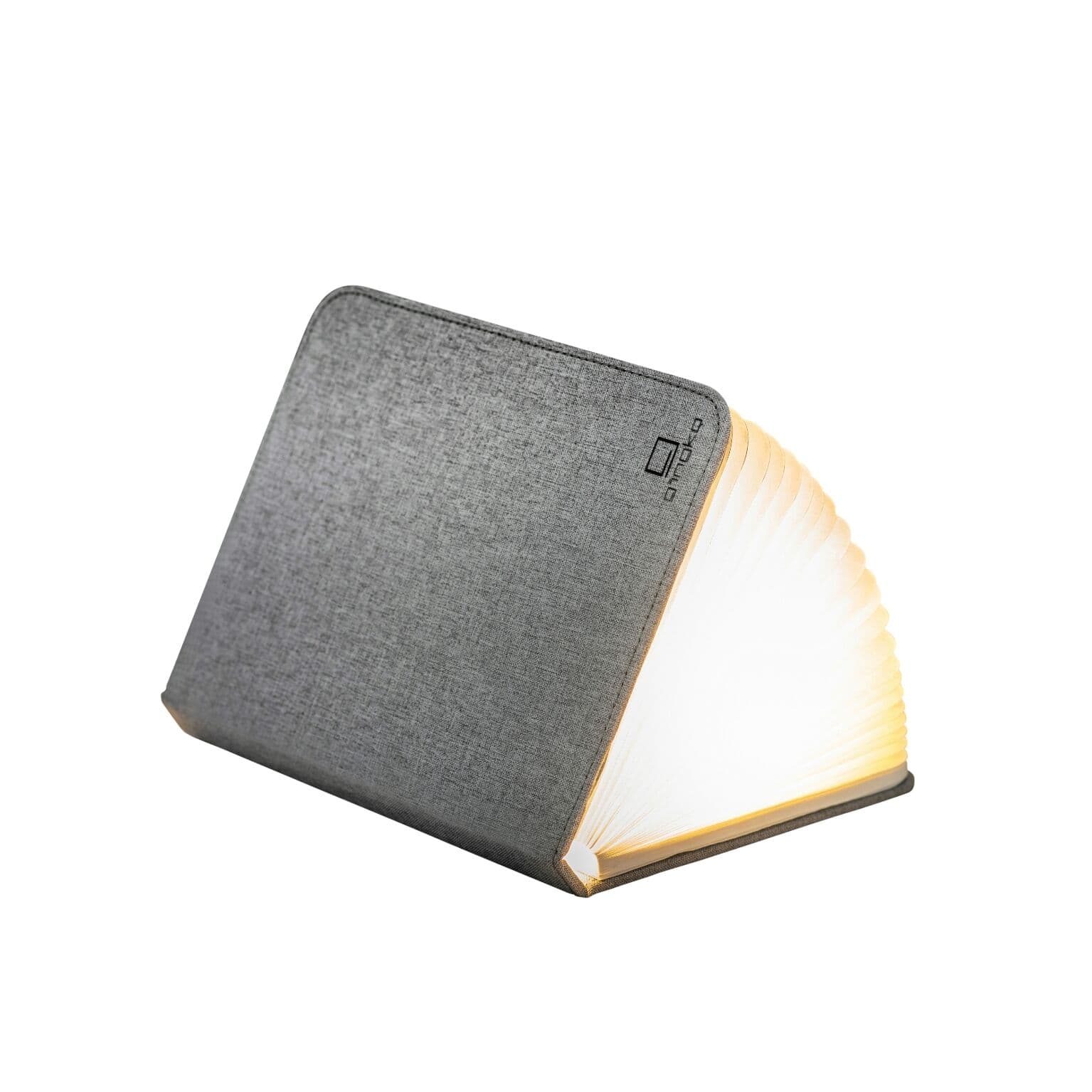 GINGKO Смарт лампа “Book“ с ленени корици - размер М сива