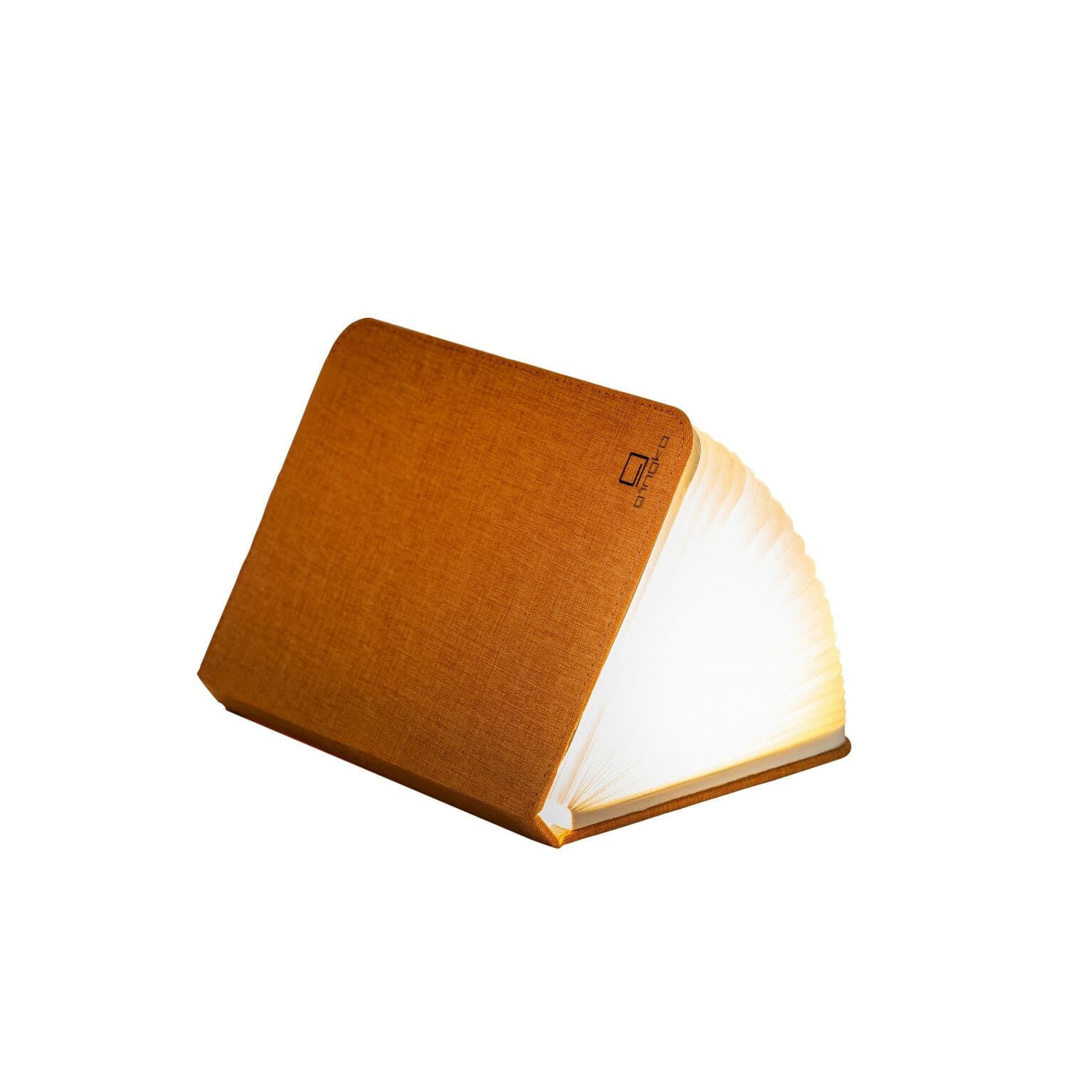 GINGKO Смарт лампа “Book“ с ленени корици - размер L оранжева