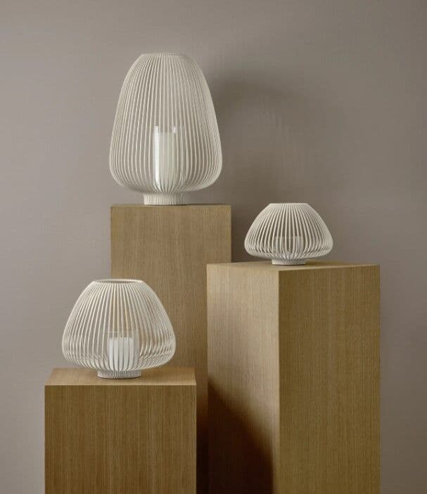 BLOMUS Свещник “LYVA“ – размер M – цвят опушено бежово (Nomad)