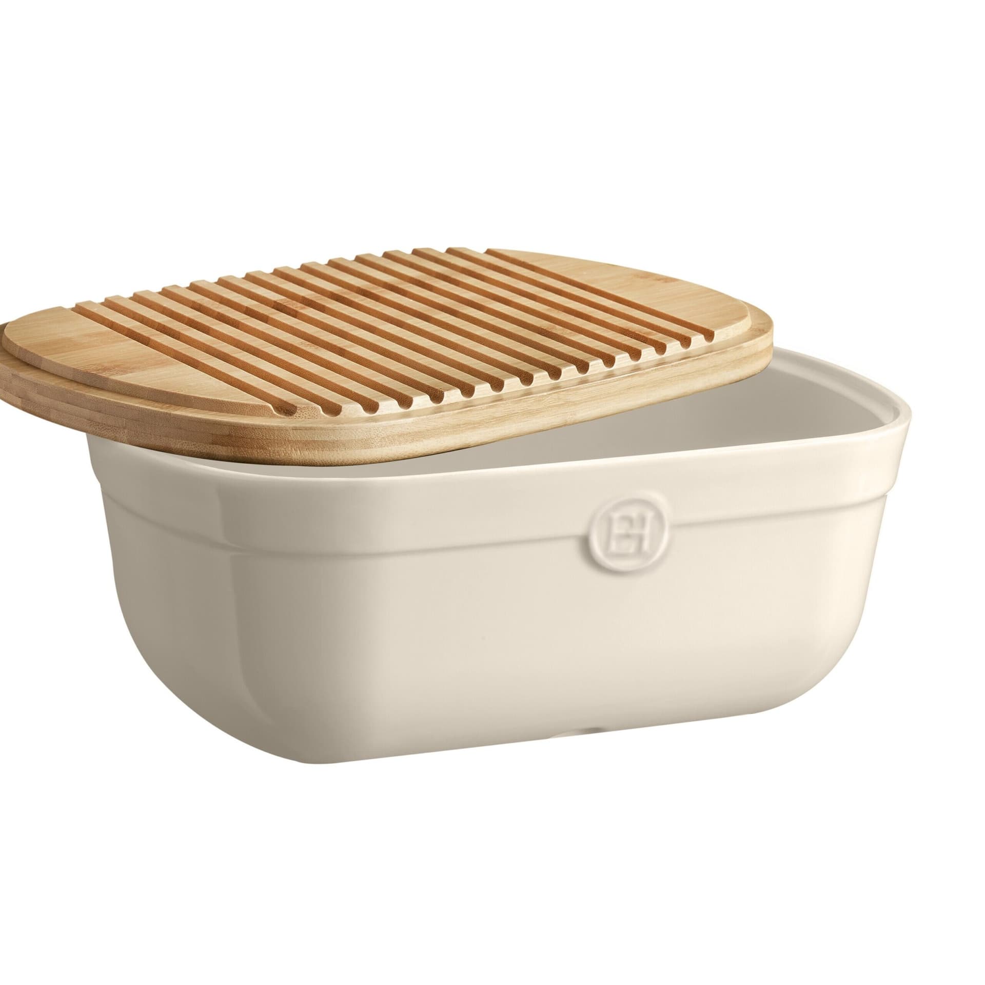 EMILE HENRY Кутия за хляб с дъска „BREAD BOX“ – цвят екрю