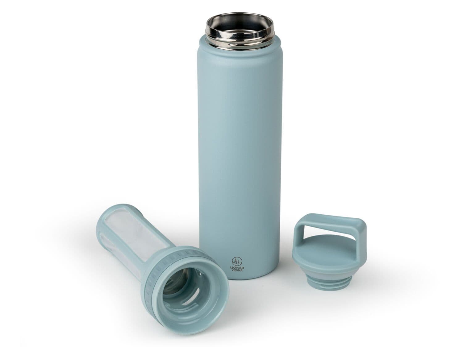 LEOPOLD VIENNA Стоманена филтрираща бутилка за студено кафе “Moshi“ – цвят мента – 600 мл.
