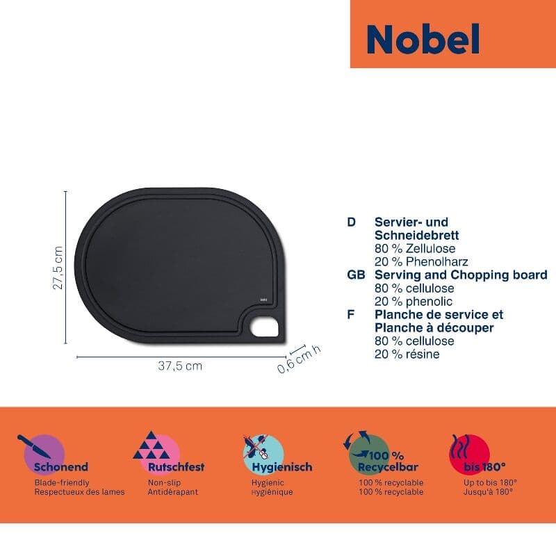 KELA Дъска за рязане и сервиране “Nobel“ – 37 x 27,5 см.