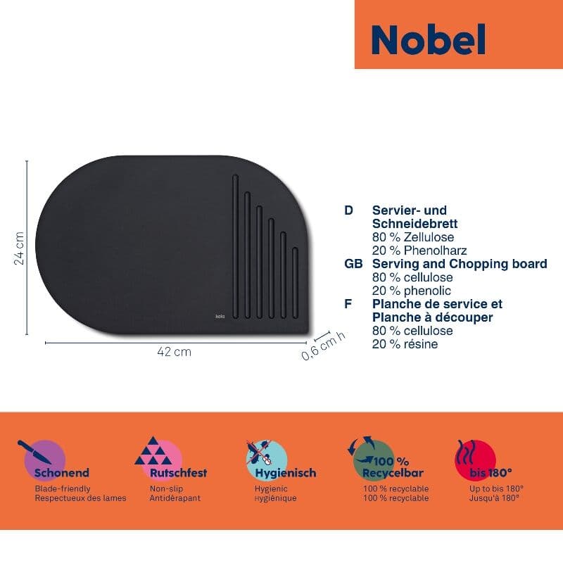 KELA Дъска за рязане и сервиране “Nobel“ – 35 x 23 см.