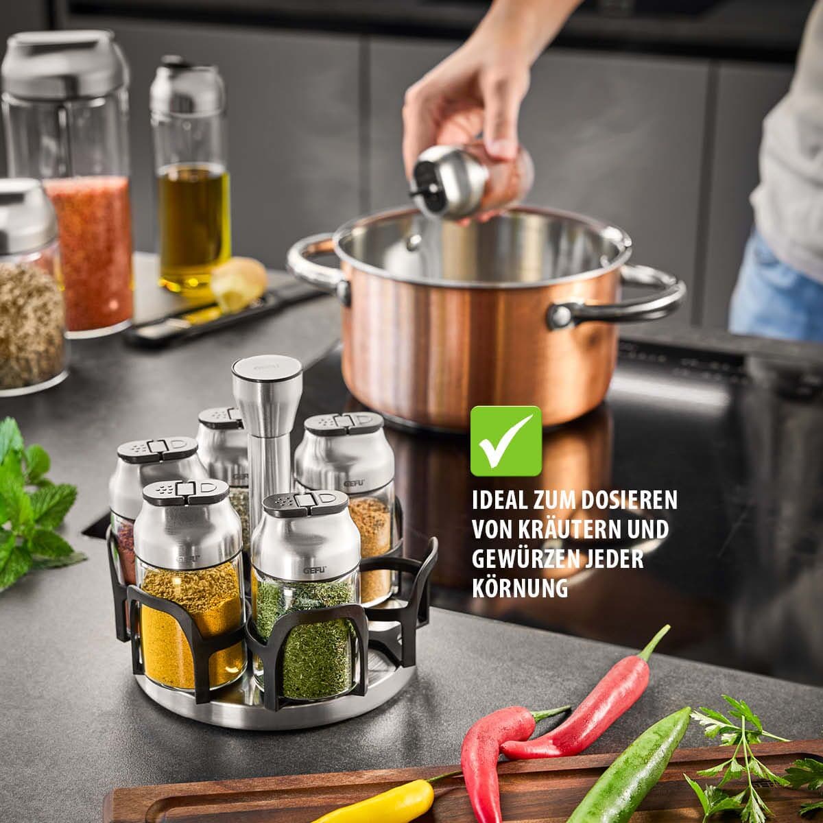 GEFU Комплект за подправки със стойка “KIPPO“ – 7 части