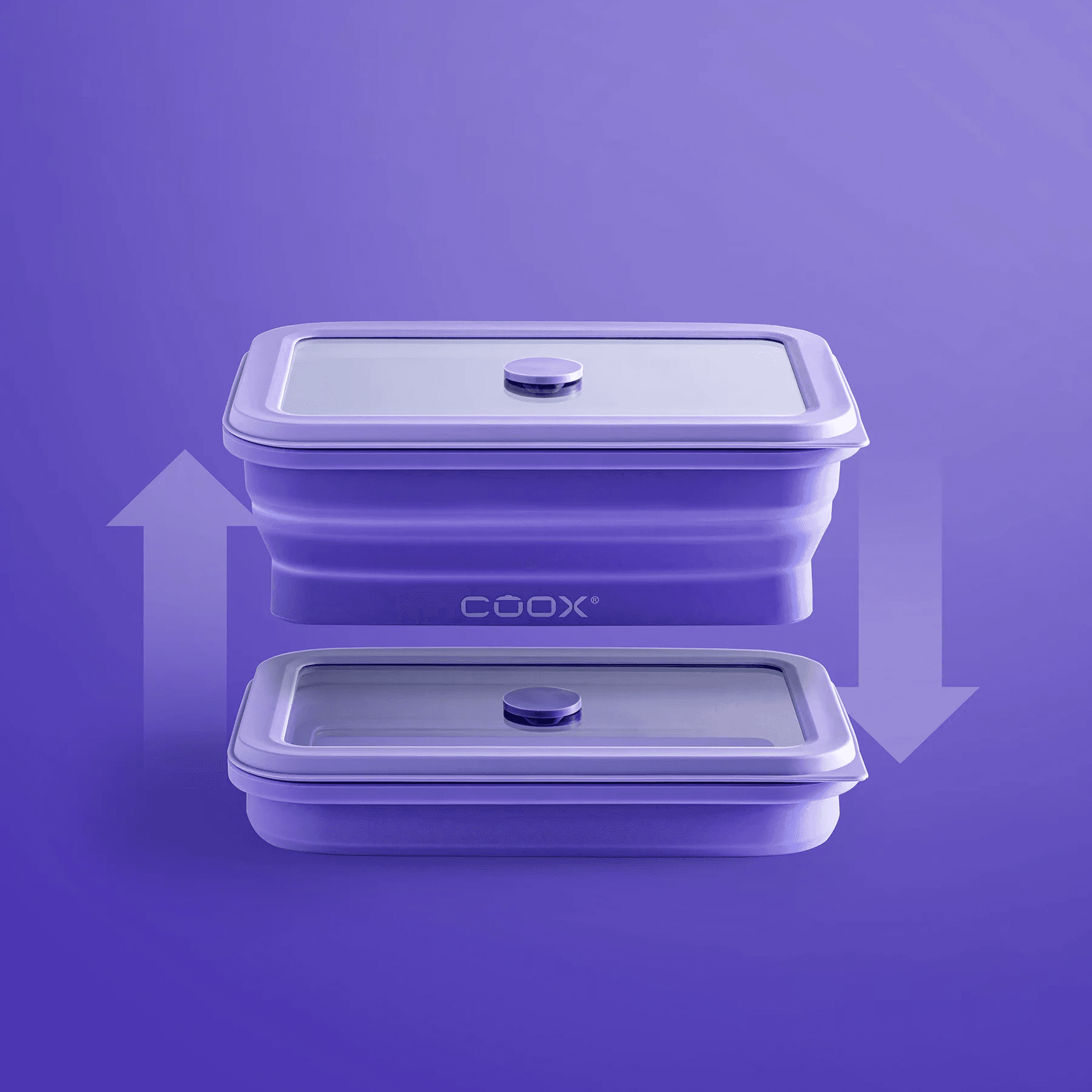 COOX Сгъваема херметическа кутия за храна – 1 л. – лилава