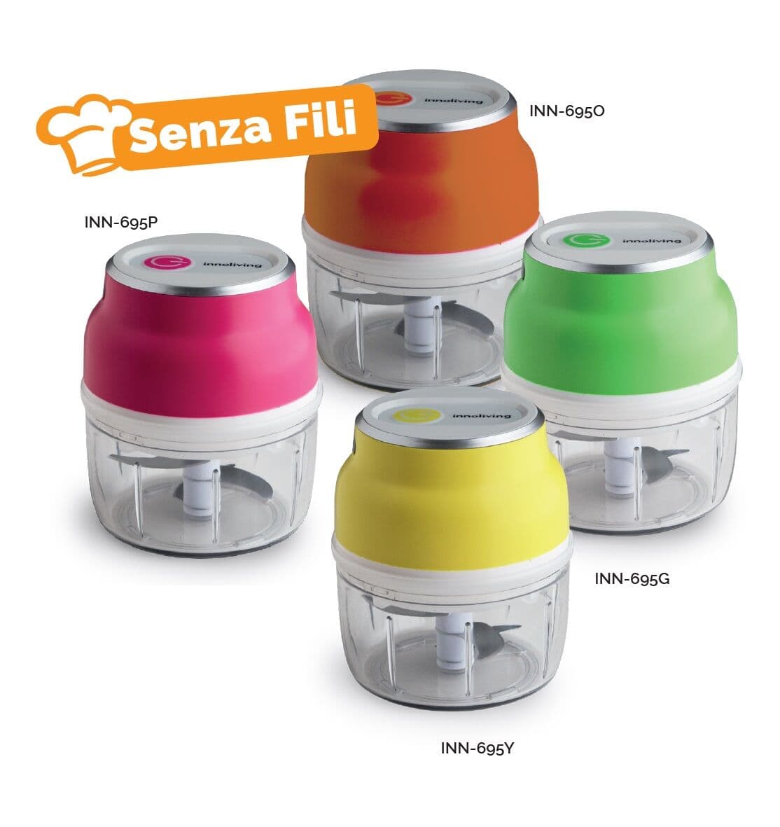 INNOLIVING Мини акумулаторен чопър – зелен