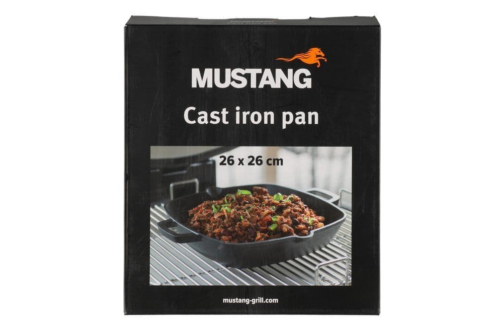MUSTANG Чугунена тава за грил и барбекю – 26 х 26 см.
