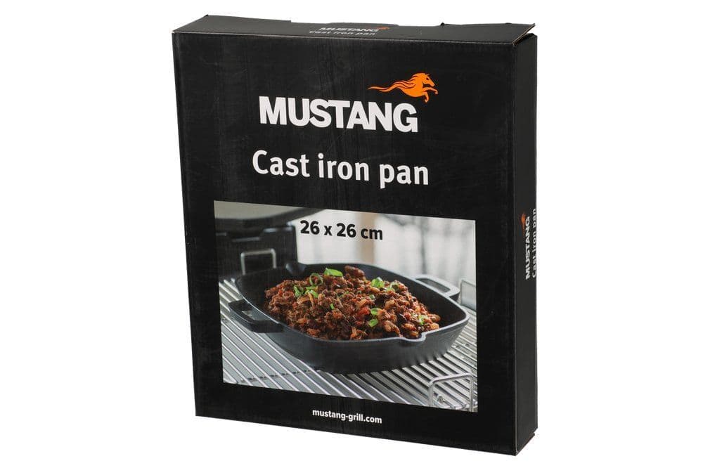 MUSTANG Чугунена тава за грил и барбекю – 26 х 26 см.