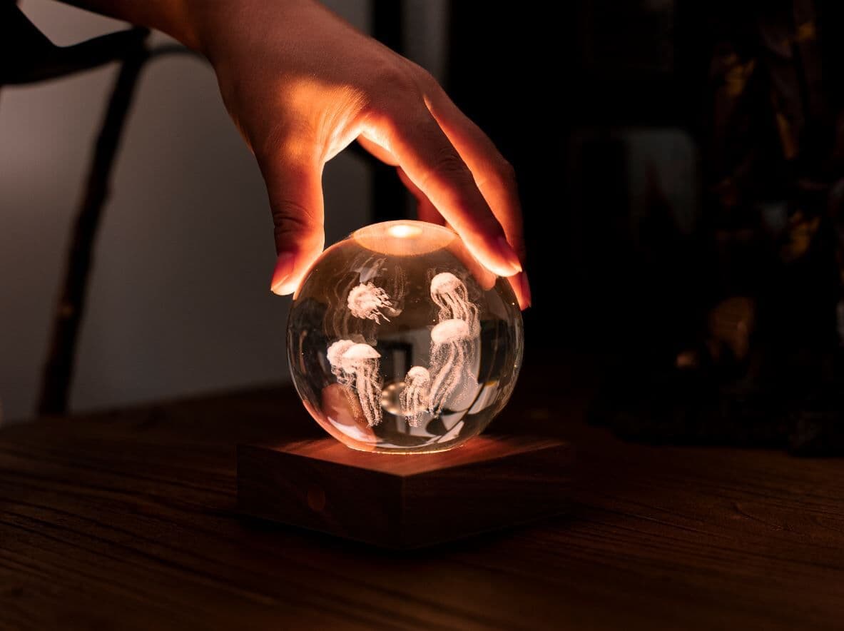 GINGKO 3D Смарт лампа “Amber Crystal“ – Медузи