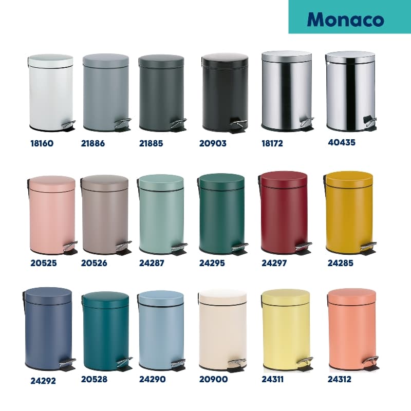 KELA Кош за отпадъци с педал “Monaco“ – червен – 3 л.