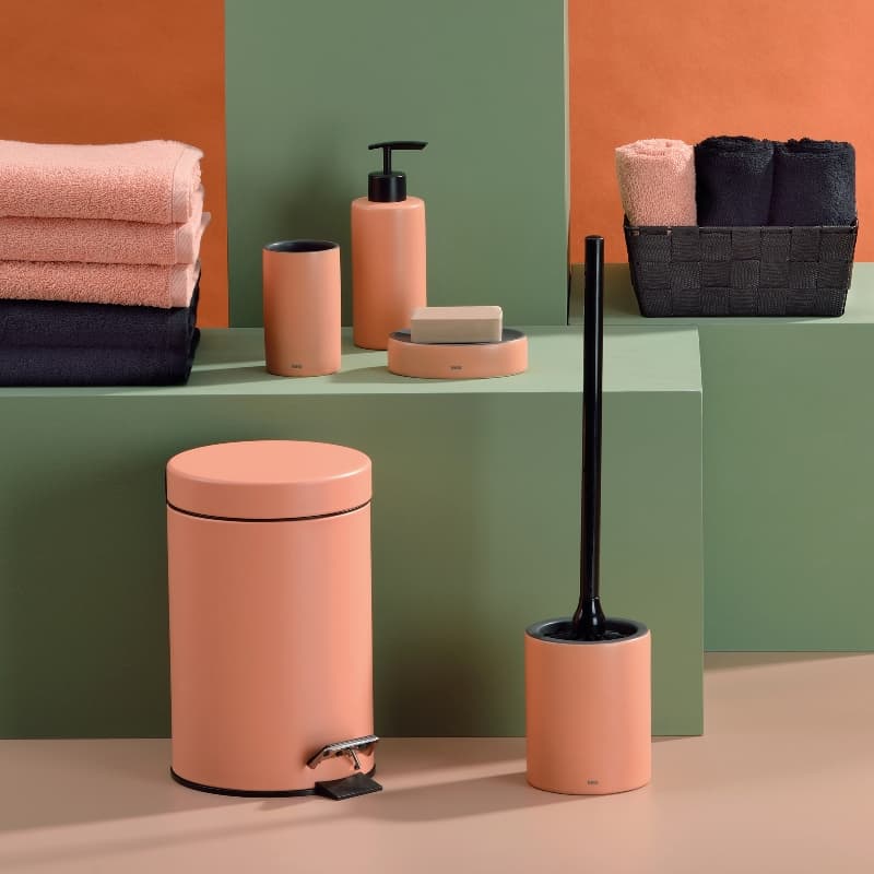 KELA Кош за отпадъци с педал “Monaco“ – прасковено розов – 3 л.