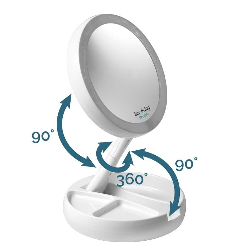 INNOLIVING Увеличително козметично огледало с LED светлина INN - 805 - снимка 9