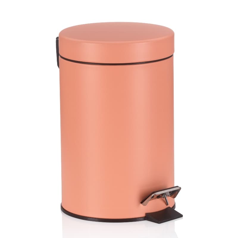 KELA Кош за отпадъци с педал “Monaco“ - прасковено розов - 3 л.