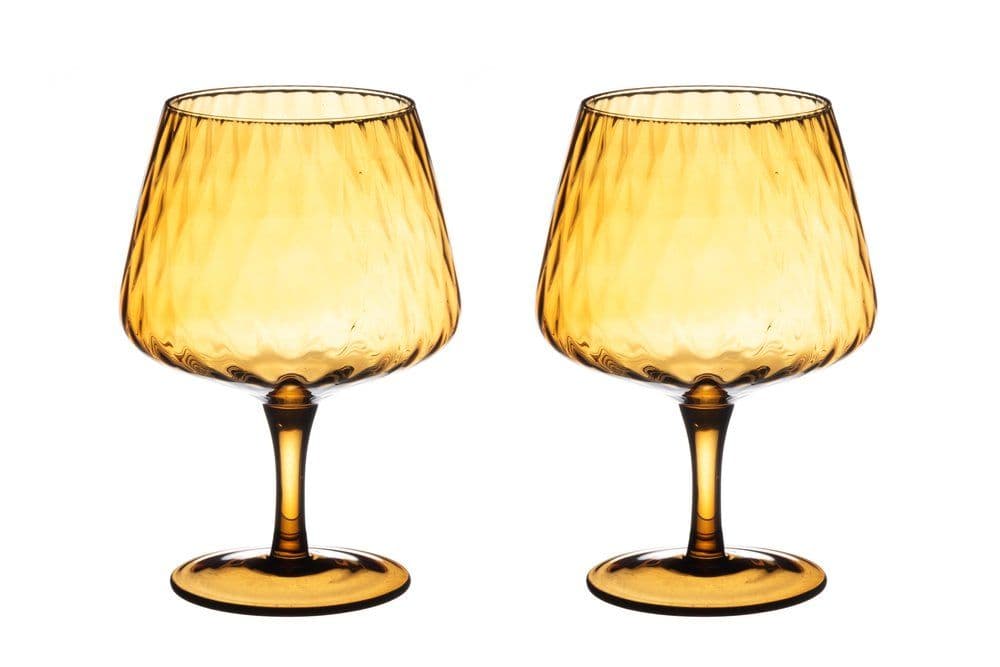 MAKU Комплект от 2 бр. чаши за вино “Tarha“ - 450 мл. - цвят пчелен мед