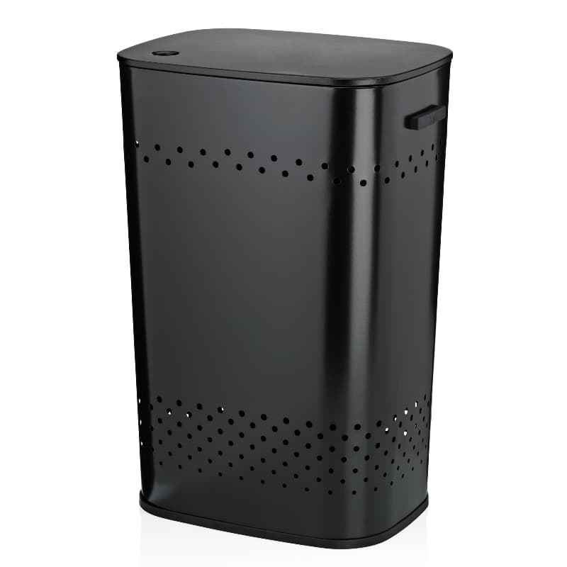 KELA Kош за пране и табуретка 2в1 “Malaga“ - черен