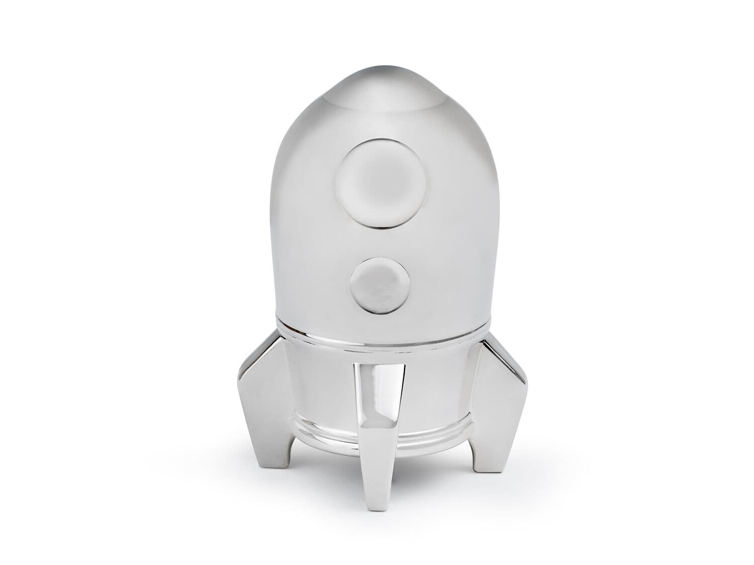 ZILVERSTAD Детска касичка “Космически кораб“ - цвят сребро