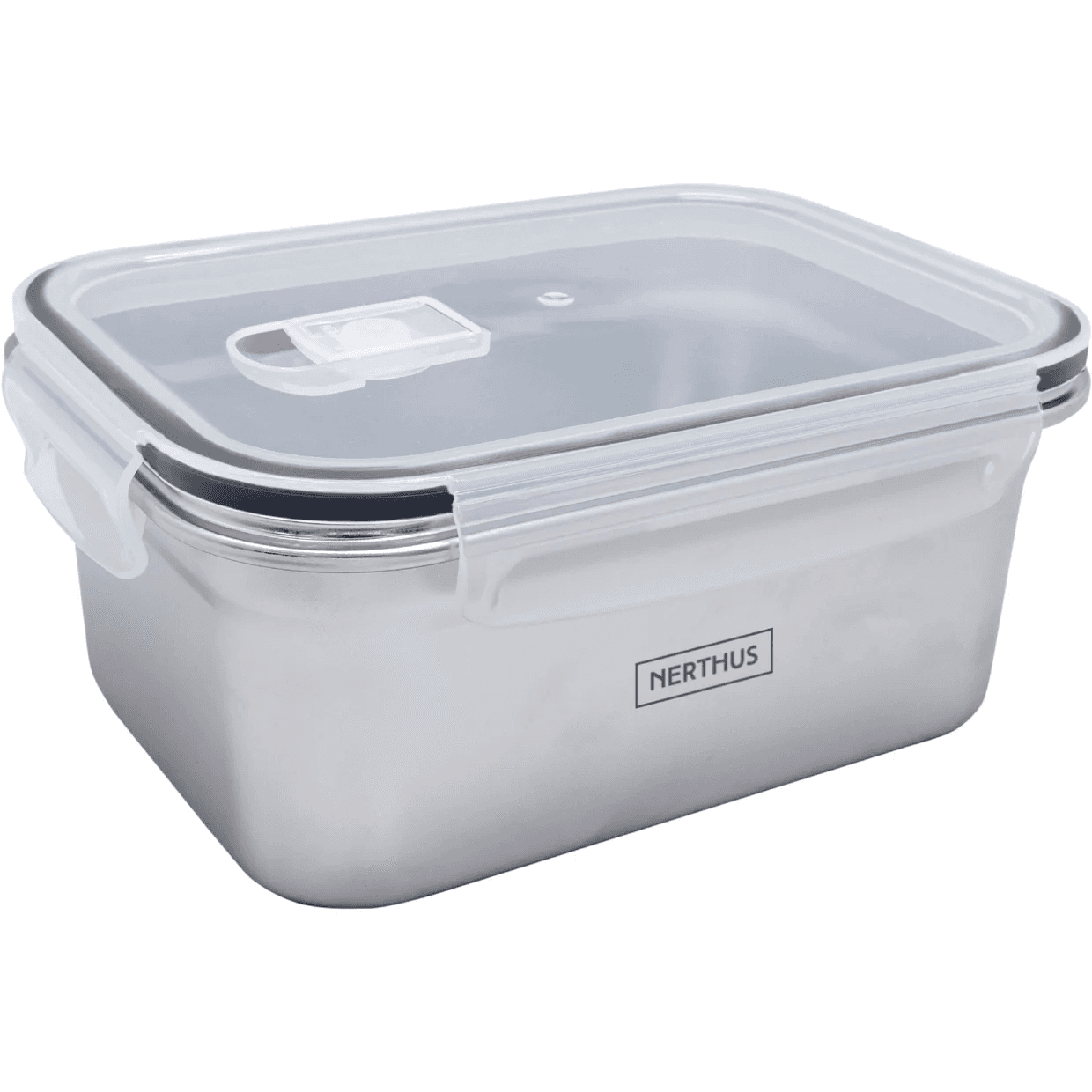 Nerthus Стоманена херметически кутия за храна за микровълнова - 1600 мл.