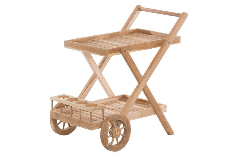 4LIVING Количка за сервиране от тиково дърво