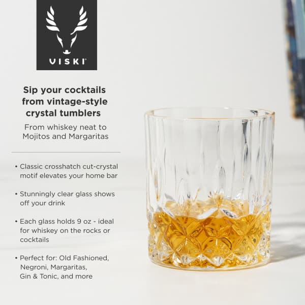 VISKI Комплект за уиски в дървена кутия - 8 части - снимка 4