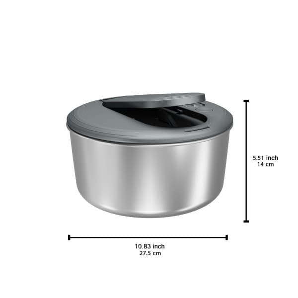 ZYLISS Стоманена центрофуга за салата - Ø 27 см. - сива — снимка 8