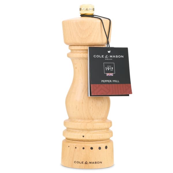 COLE &amp; MASON Мелничка за пипер “LONDON“ - 18 см. - цвят натурален - с механизъм за прецизност