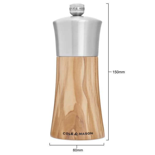 COLE & MASON Мелничка за пипер “BROMLEY“ - 15 см. - цвят натурален — снимка 2