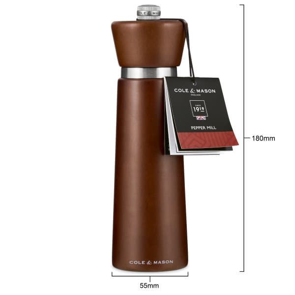 COLE & MASON Мелничка за пипер “MILLBANK“ - 18 см. - цвят кестен — снимка 3