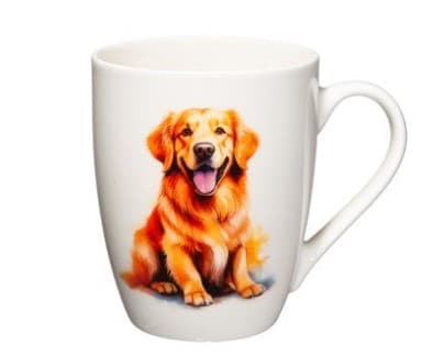 4LIVING Порцеланова чаша с дръжка “Златен ретривър“ - 340 мл.