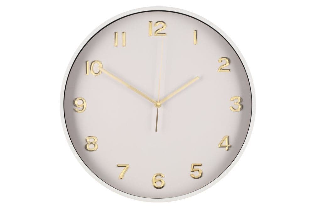 4LIVING Часовник за стена “Sella“ - цвят бял - Ø 40 см.
