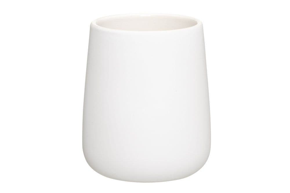 4LIVING Керамичен съд за четки за зъби “Nova“ - цвят бял