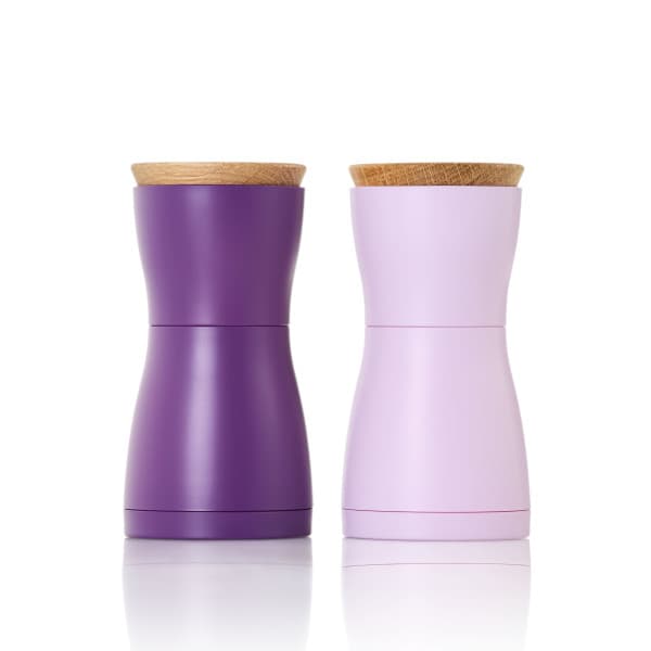 AdHoc Комплект мелнички за сол и пипер Twin - 13 см. - тъмно и светлолилаво