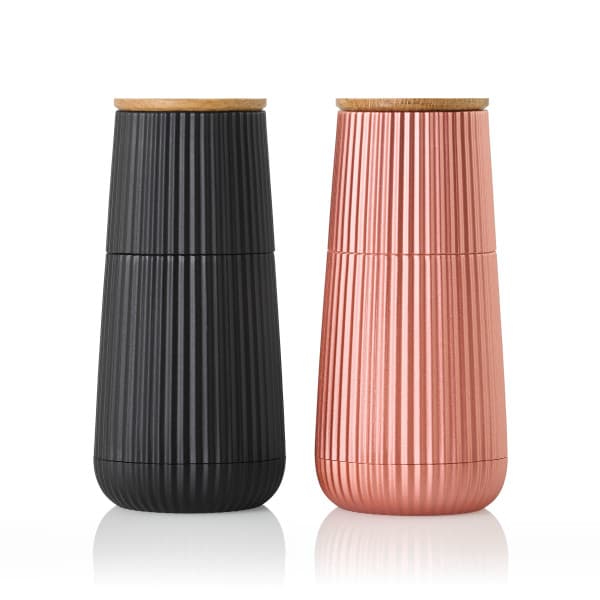 AdHoc Комплект мелнички за сол и пипер Scape - 12 см. - черно и розово злато