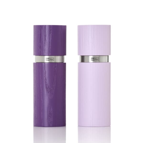 AdHoc Комплект мелнички за сол и пипер Textura - 15 см. - тъмно- и светлолилаво