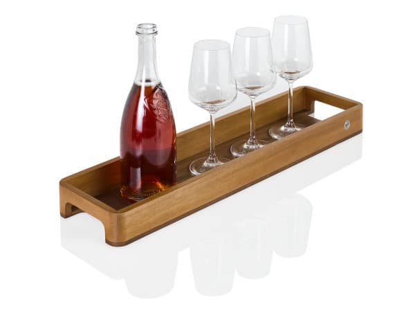 AdHoc Табла/поднос за сервиране Slim - 60 х 15 см. - акация и орех — снимка 3