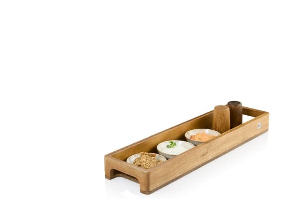 AdHoc Табла/поднос за сервиране Slim - 50 х 13 см. - акация и орех — снимка 3