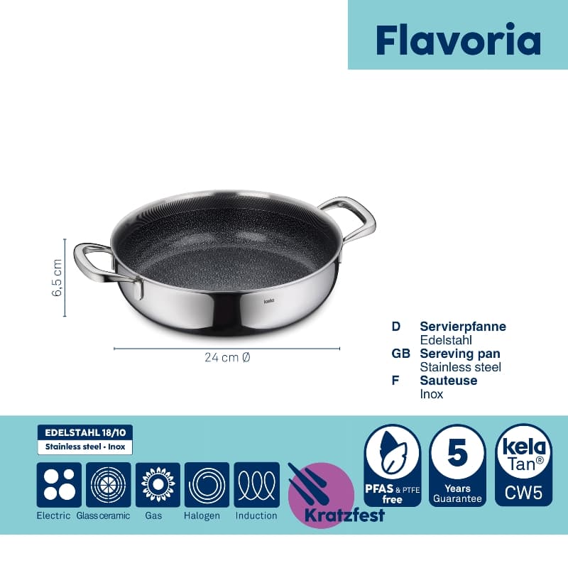KELA Плитка тенджера “Flavoria“ със специално керамично покритие - Structure - Ø 24 см. - 2,8 л. - снимка 2