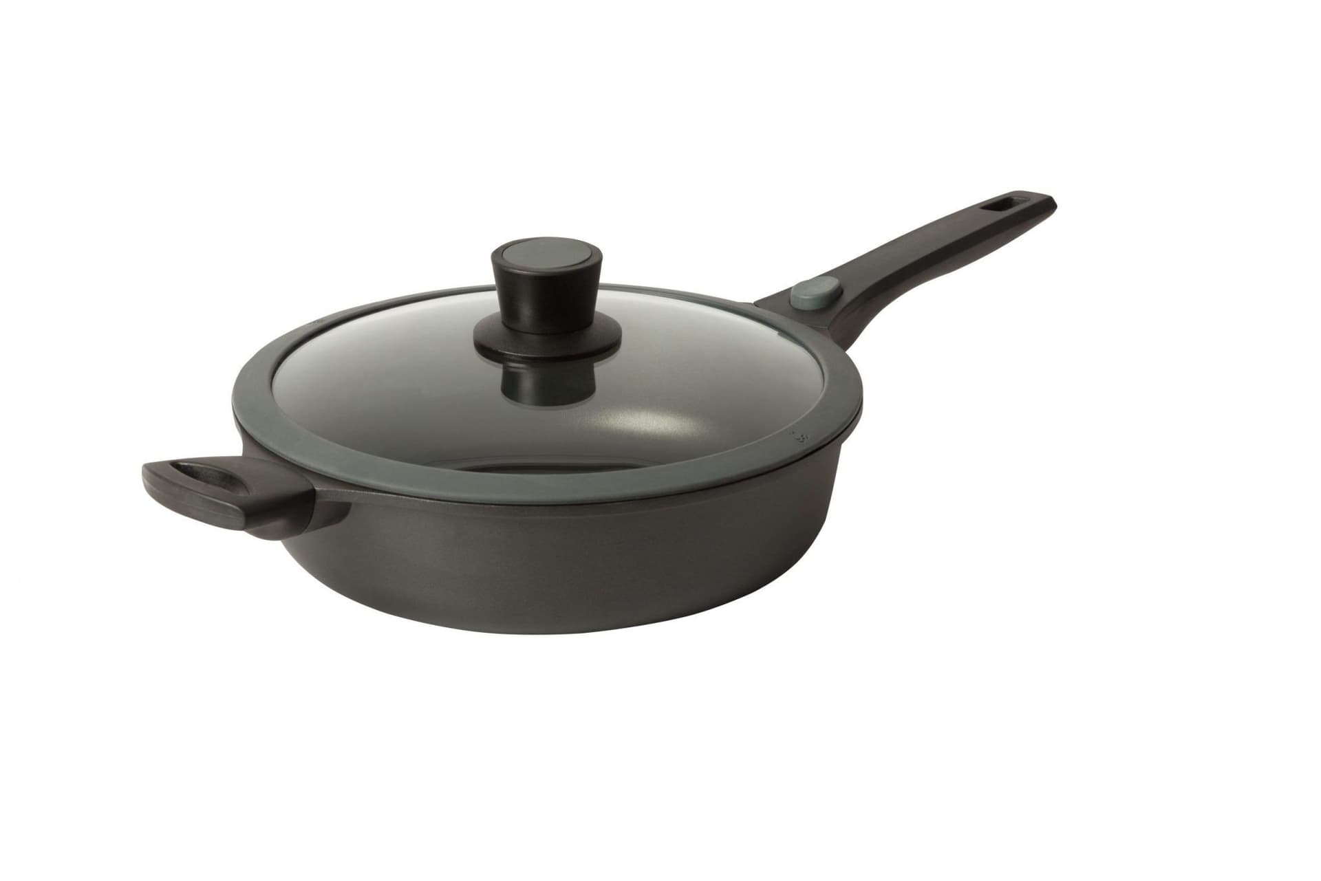 SKK Индукционен дълбок тиган с мобилна дръжка и капак - h 8см - ∅ 28