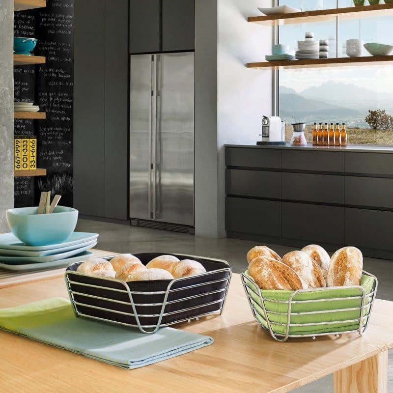 BLOMUS Панер за хляб DELARA, размер M – цвят сив (Taupe) / хром