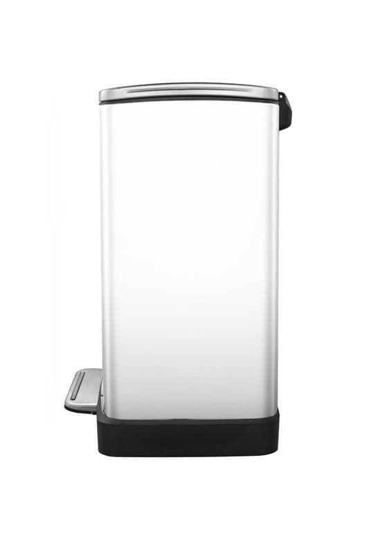 EKO Кош за разделно събиране на отпадъци с педал “E-CUBE“ – (28 + 18) литра – бял