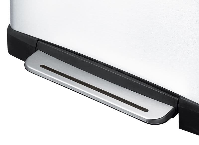 EKO Кош за разделно събиране на отпадъци с педал “E-CUBE“ – (28 + 18) литра – бял