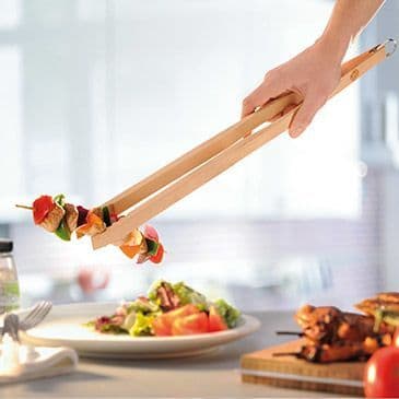 GEFU Дървени щипки за барбекю NATURA