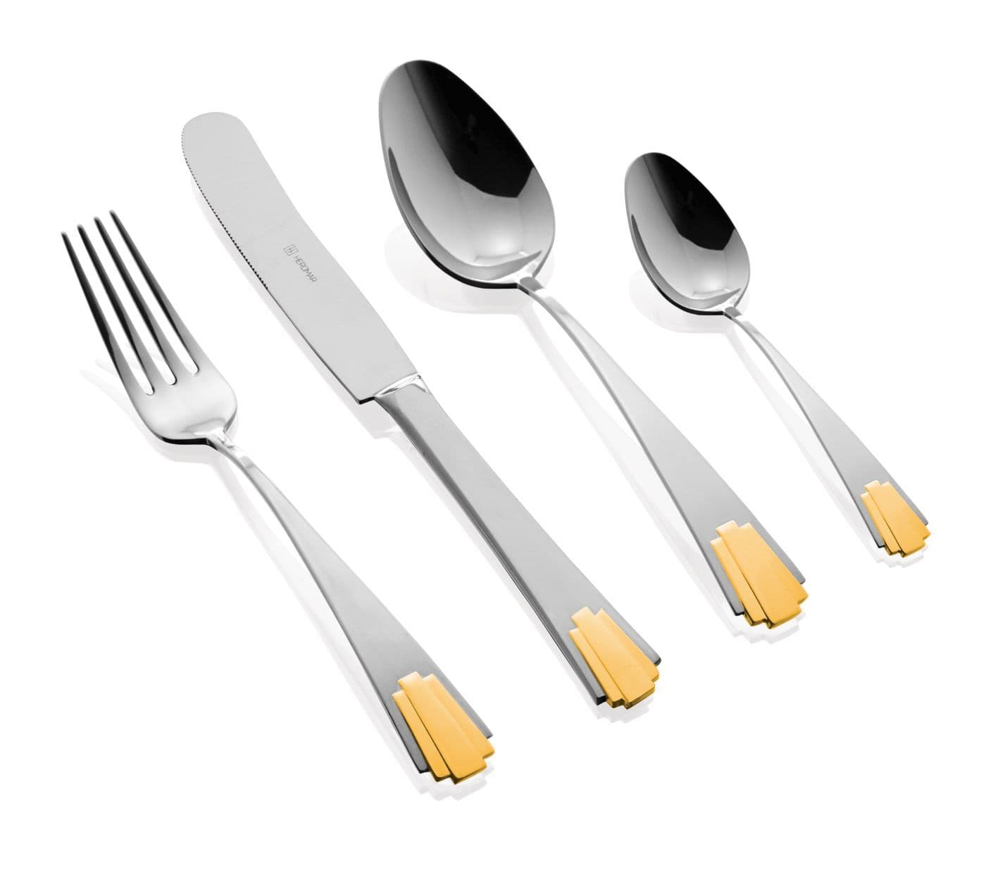 HERDMAR Комплект прибори за хранене “EMPIRE“ – 51 части с позлатен елемент