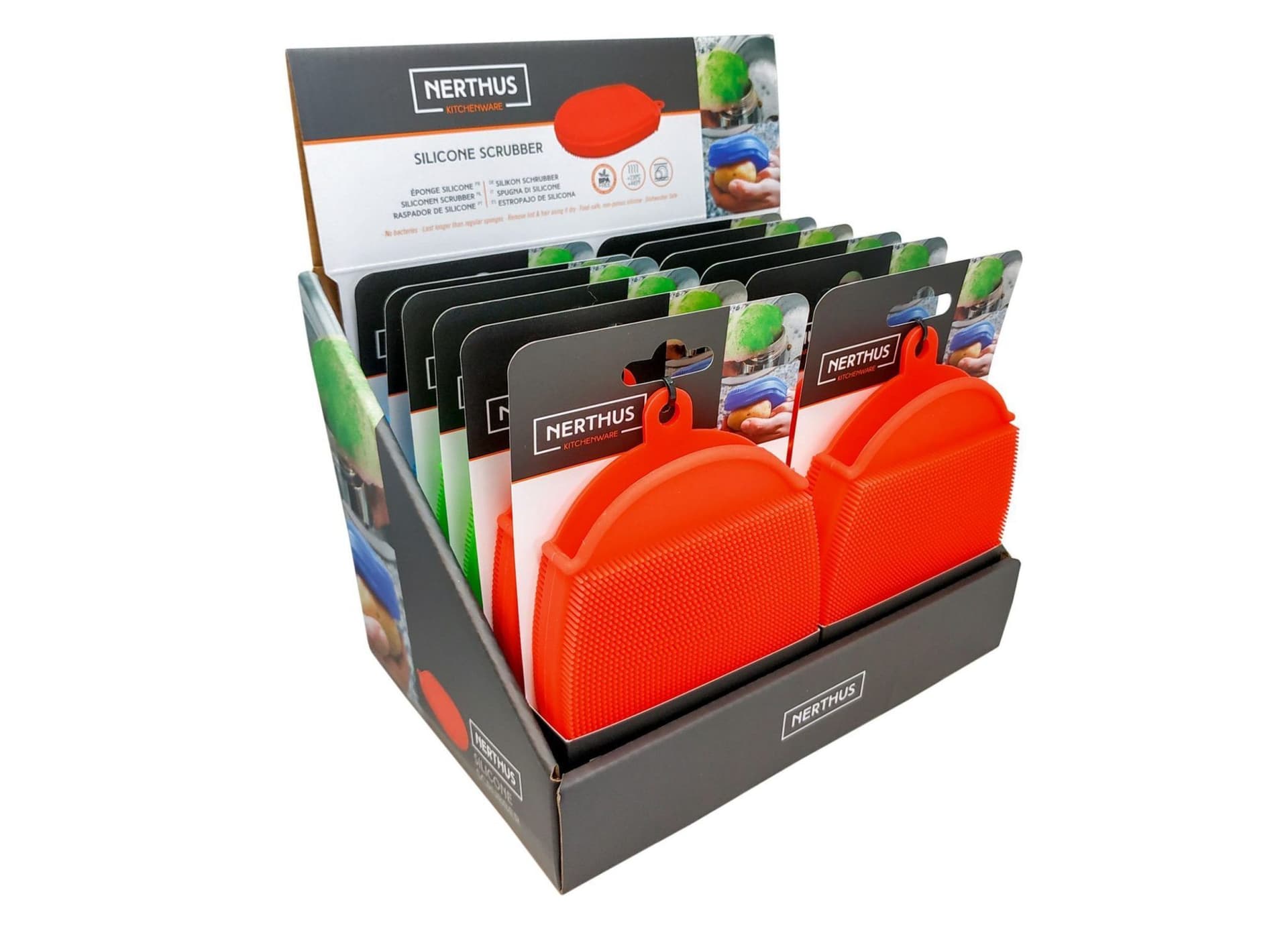 Nerthus Силиконова ръкавица четка  – различни цветове